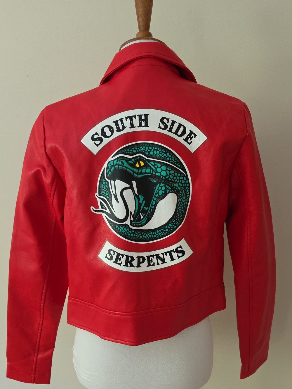 Riverdale South Side  Faux Leather Zip Jacket Red Hot Topic